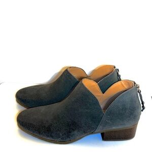 Kenneth Cole Charcoal Suede Ankle Booties